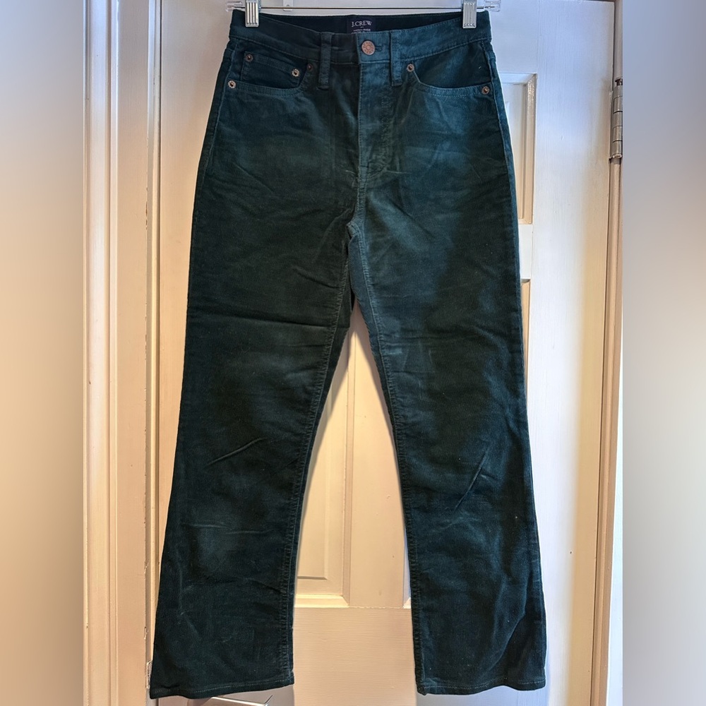 J. Crew High Rise Crop Flare Corduroy Jeans